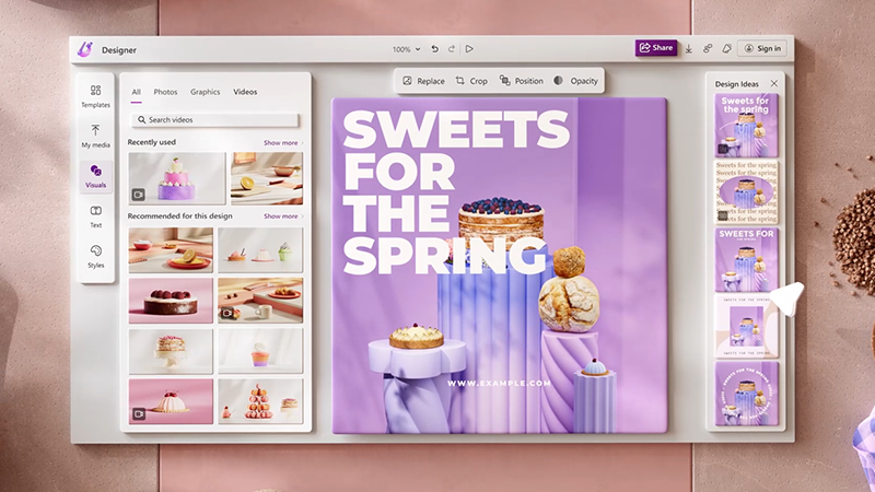 Изображение на новия Microsoft Designer