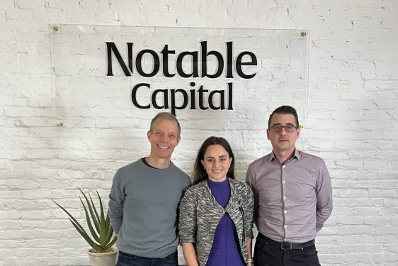 Notable Capital managing partner Glenn Solomon (left) with LocalStack co-founders Gerta Sheganaku and Waldemar Hummer