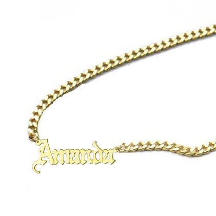 THE GOTHIC MINI CHOKER NAMEPLATE