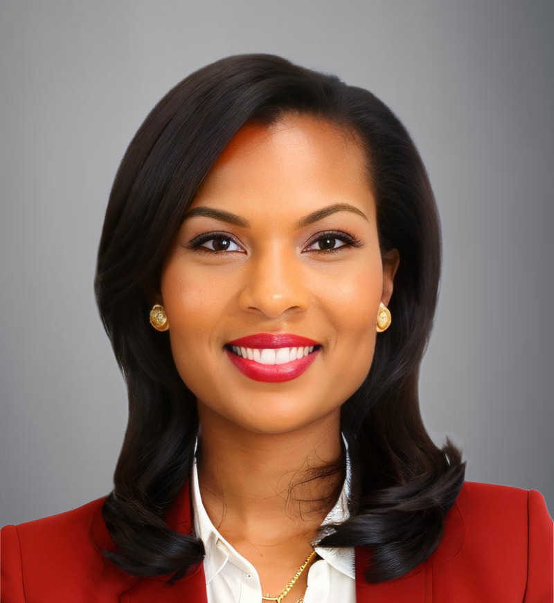 Tarianna Stewart headshot, looking into the camera and smiling