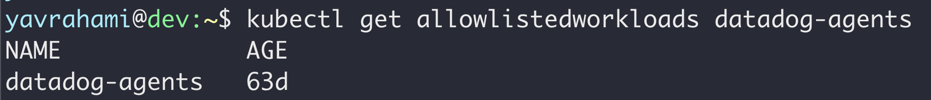 In June, the only allow-listed workloads were Datadog agents.