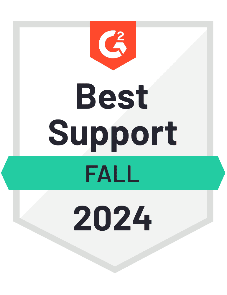 Best Support Fall 2024 G2 Badge