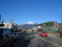 Veduta della montagna da Squamish.