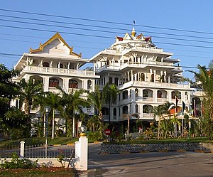 The Champasak Palace Hotel, Pakxe, formerly the palace of Boun Oum Na Champassak