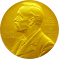 The Nobel Prize medallion.