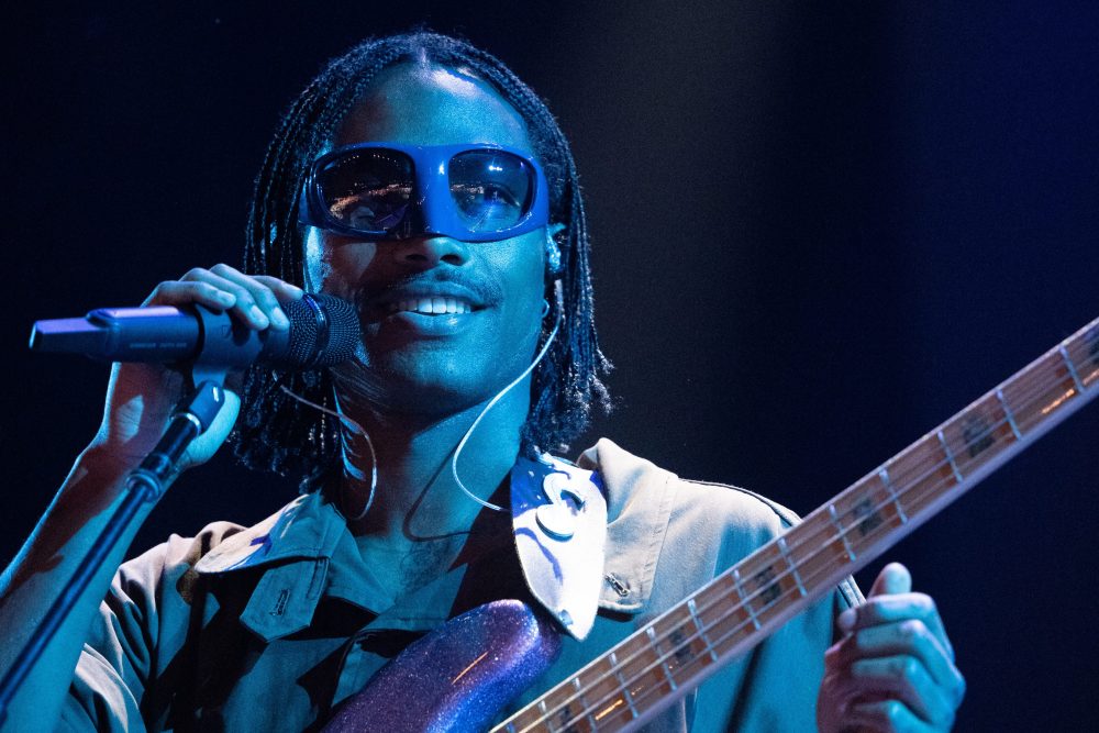 INDIO, CALIFORNIA - APRIL 23: Singer Steve Lacy performs on the Mojave Stage during Weekend 2, Day 2 of the 2022 Coachella Valley Music and Arts Festival on April 23, 2022 in Indio, California. (Photo by Scott Dudelson/Getty Images for Coachella)