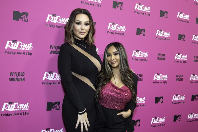 NEW YORK, NEW YORK - JANUARY 05: Jenni 'JWOWWW' Farley and Nicole 'Snooki' Polizzi attend the 'RuPaul's Drag Race Season 15 Premiere' at Conrad New York on January 05, 2023 in New York City. (Photo by Santiago Felipe/Getty Images)