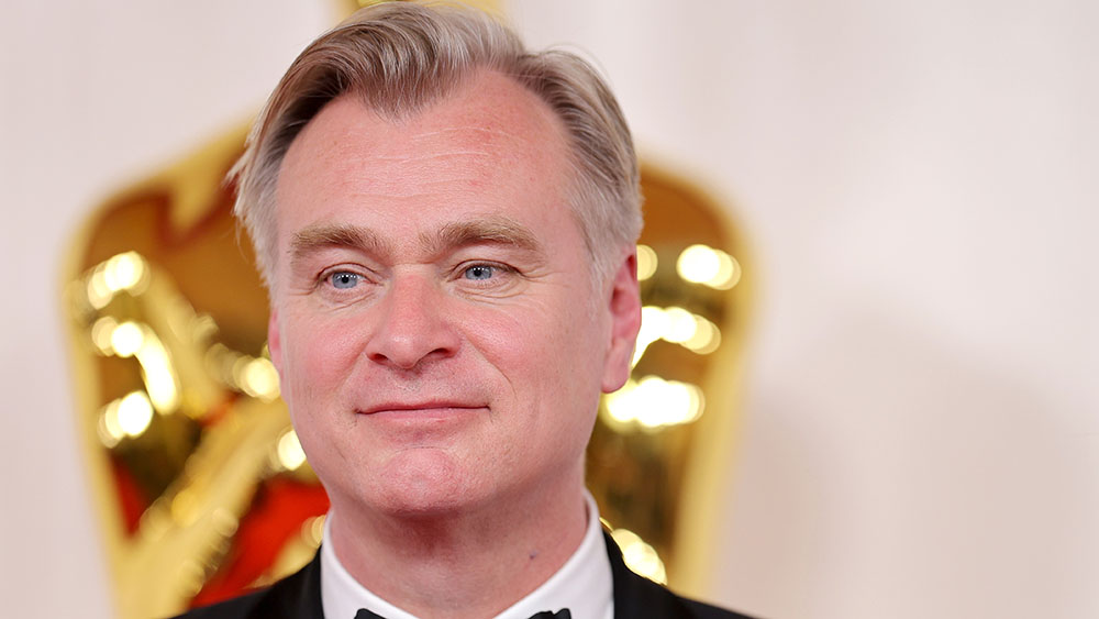 HOLLYWOOD, CALIFORNIA - MARCH 10: (L-R) Christopher Nolan and Emma Thomas attend the 96th Annual Academy Awards on March 10, 2024 in Hollywood, California. (Photo by Mike Coppola/Getty Images)