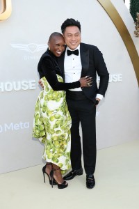 LOS ANGELES, CALIFORNIA - MAY 11: (L-R) Cynthia Erivo and Jon M. Chu attend Gold House Hosts 2024 Gold Gala at The Music Center on May 11, 2024 in Los Angeles, California.  (Photo by Monica Schipper/Getty Images)