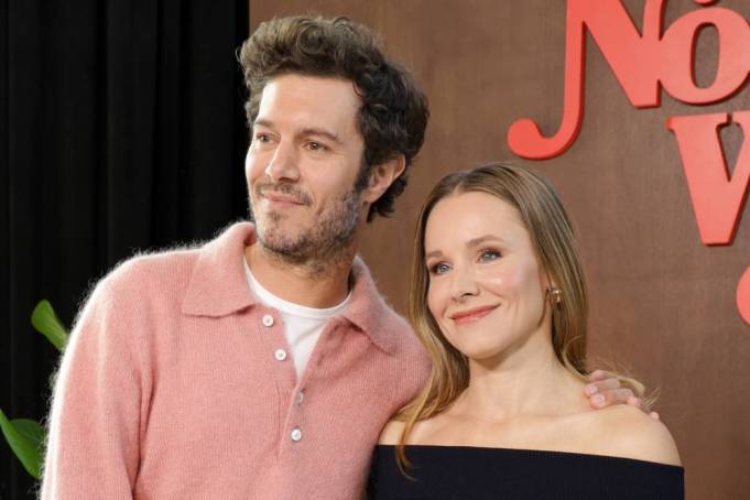 Adam Brody, Kristen Bell at the "Nobody Wants This" Photo Call at Tudum Theater on November 10, 2024 in Los Angeles, California.