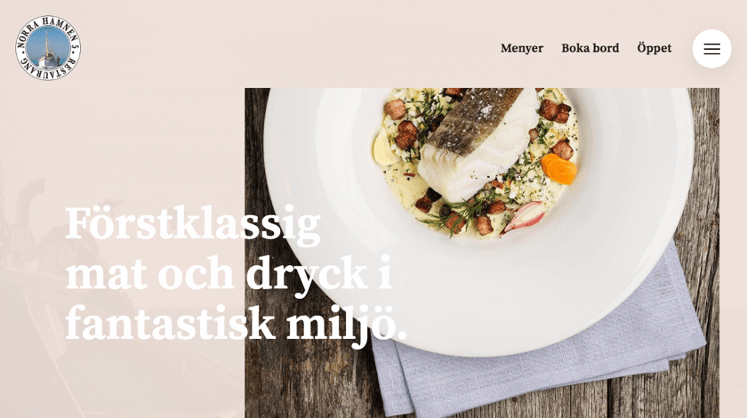 Norra Hamnens 5 Restaurant website made with the Visual Composer for WordPress