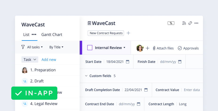 Contract management template