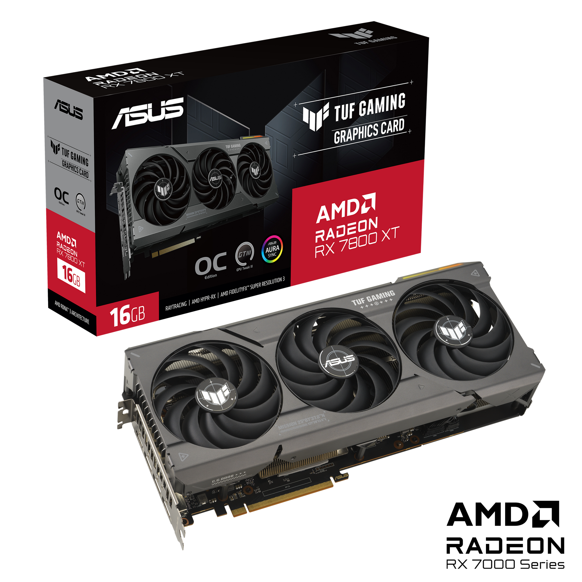 ASUS TUF Gaming Radeon RX 7800 XT OC 16GB GDDR6