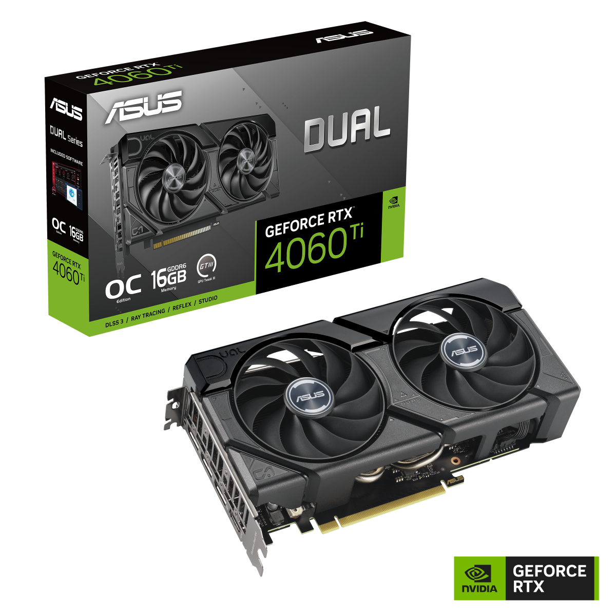 ASUS Dual GeForce RTX 4060 Ti EVO OC Edition 16GB GDDR6 Gaming Grafikkarte