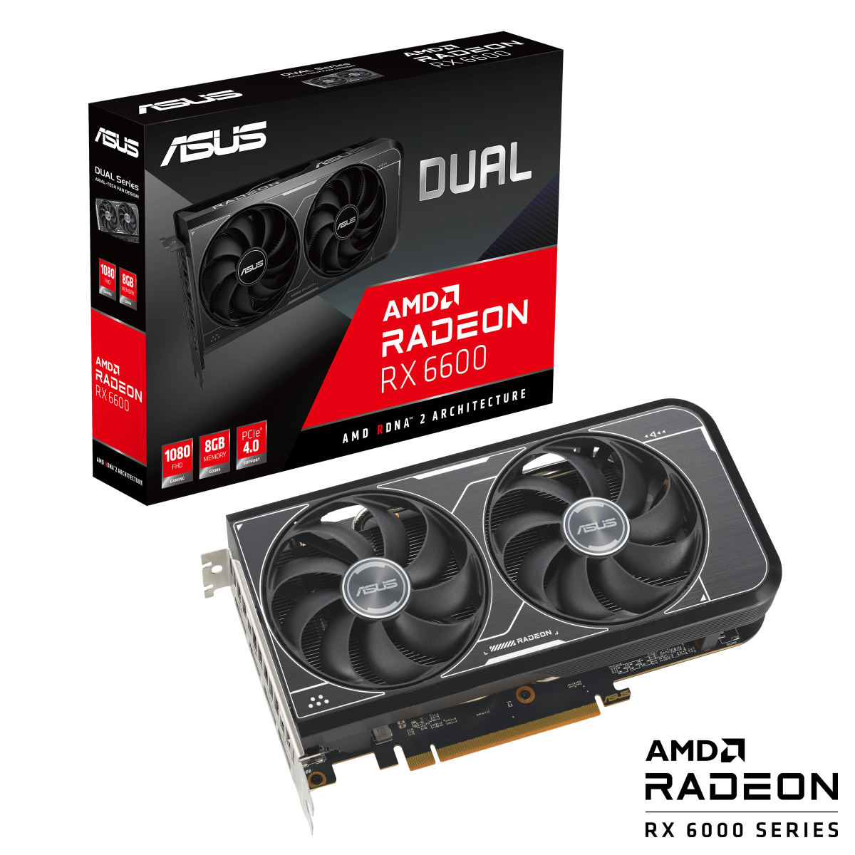 ASUS Dual Radeon RX 6600 V3 8GB GDDR6 Gaming Grafikkarte