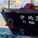 Article thumbnail: A view shows the Chinese ship, the bulk carrier Yi Peng 3