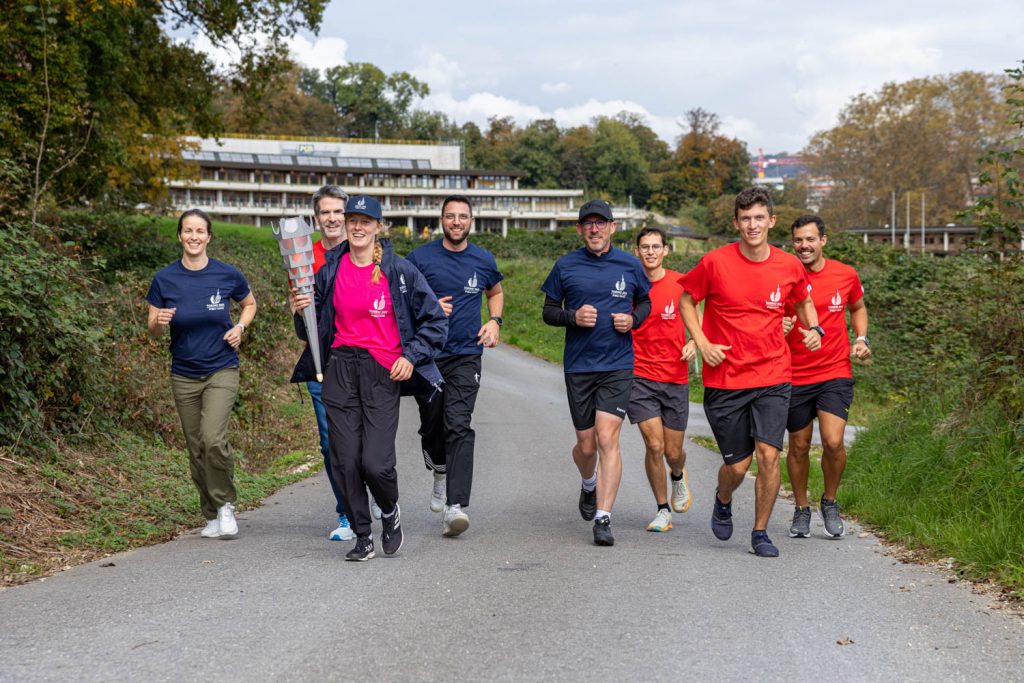 Relais de la flamme WUG Torino 2025. Passage à l'UNIL. 22 octobre 2024