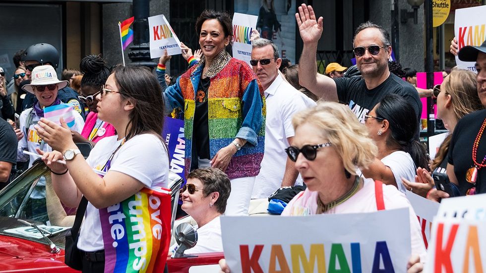 Kamala Harris participating at the 2019 San Francisco LGBTQ Pride Parade