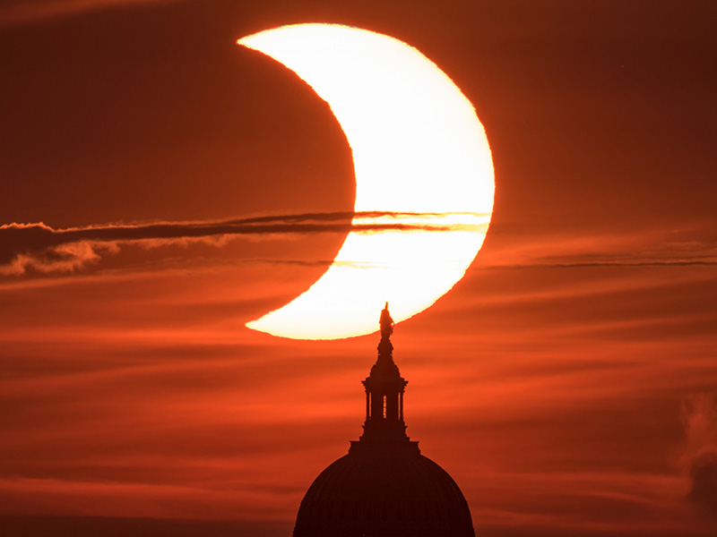 a partial solar eclipse