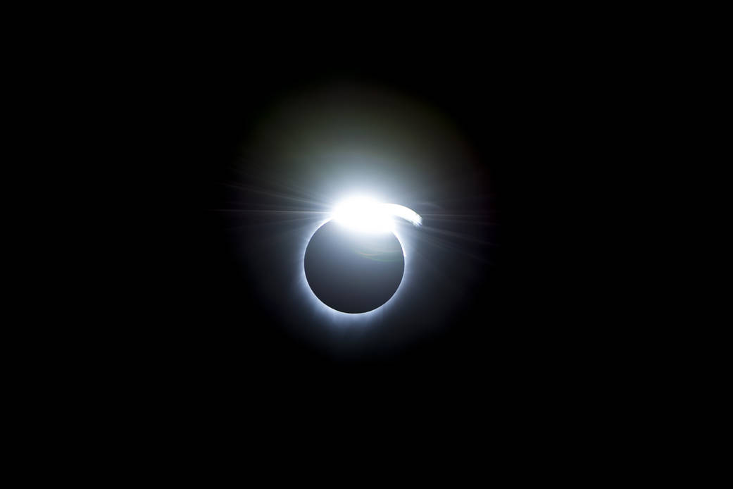 diamond ring in a total solar eclipse