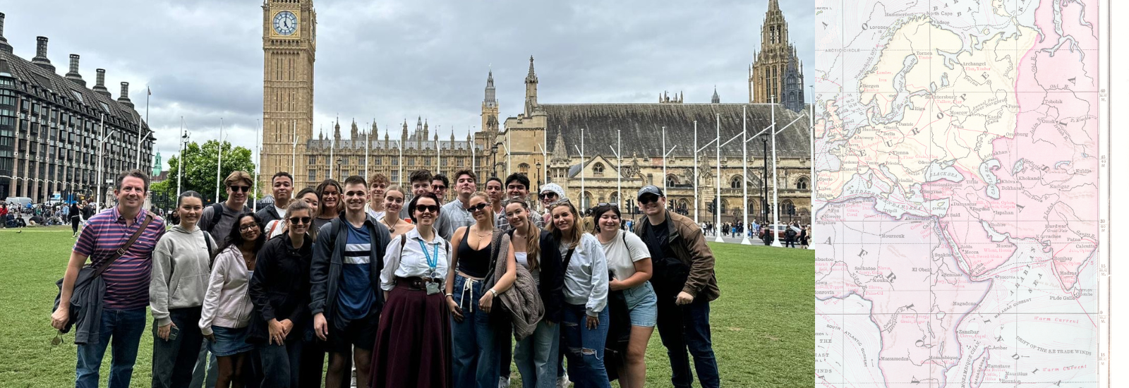 Photo of students and faculty at London study abroad program