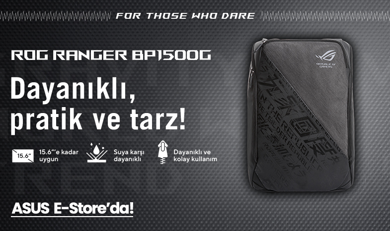 Dayanıklı, pratik ve tarz! ROG Ranger BP1500G ASUS E-Store'da!