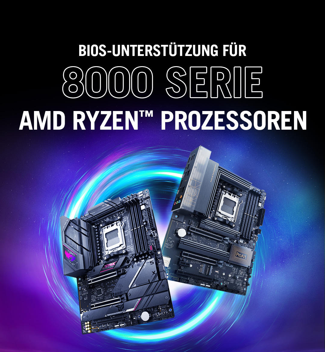 Zwei B650 Motherboards mit BIOS Ready für AMD Ryzen™ Prozessoren der Serie 8000