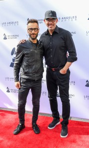 President of the Recording Academy Panos Panay and CEO of the Recording Academy Harvey Mason Jr. attend the 66th Grammy awards nominee celebration hosted by the Recording Academy Los Angeles Chapter at NeueHouse in Los Angeles, January 27, 2024.