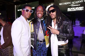 Babyface, Verdine White and Lenny Kravitz attend the Recording Academy Honors presented by The Black Music Collective during the 66th GRAMMY Awards on February 01, 2024 in Los Angeles, California.