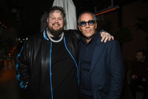 Jelly Roll and Founder and Chief Executive Officer of Republic Records, Monte Lipman attend Republic Records Celebrates Artist Community at Bar Lis on January 31, 2024 in Los Angeles, California.