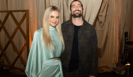 Noah Kahan and Kelsea Ballerini at the NMPA + Billboard Grammy Week Showcase at EDEN Sunset in Los Angeles, CA on January 31, 2024.