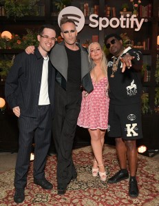 Edgar Barrera, Justin Tranter, Jessie Jo Dillon, and Theron Thomas attend Spotify's Songwriter of The Year Event on January 30, 2024 in Los Angeles, California.