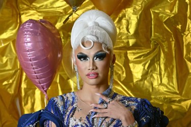 Brigiding poses for a photo during RuPaul's DragCon UK 2024 Drag Queen convention at the ExCeL centre in east London on Jan. 13, 2024.