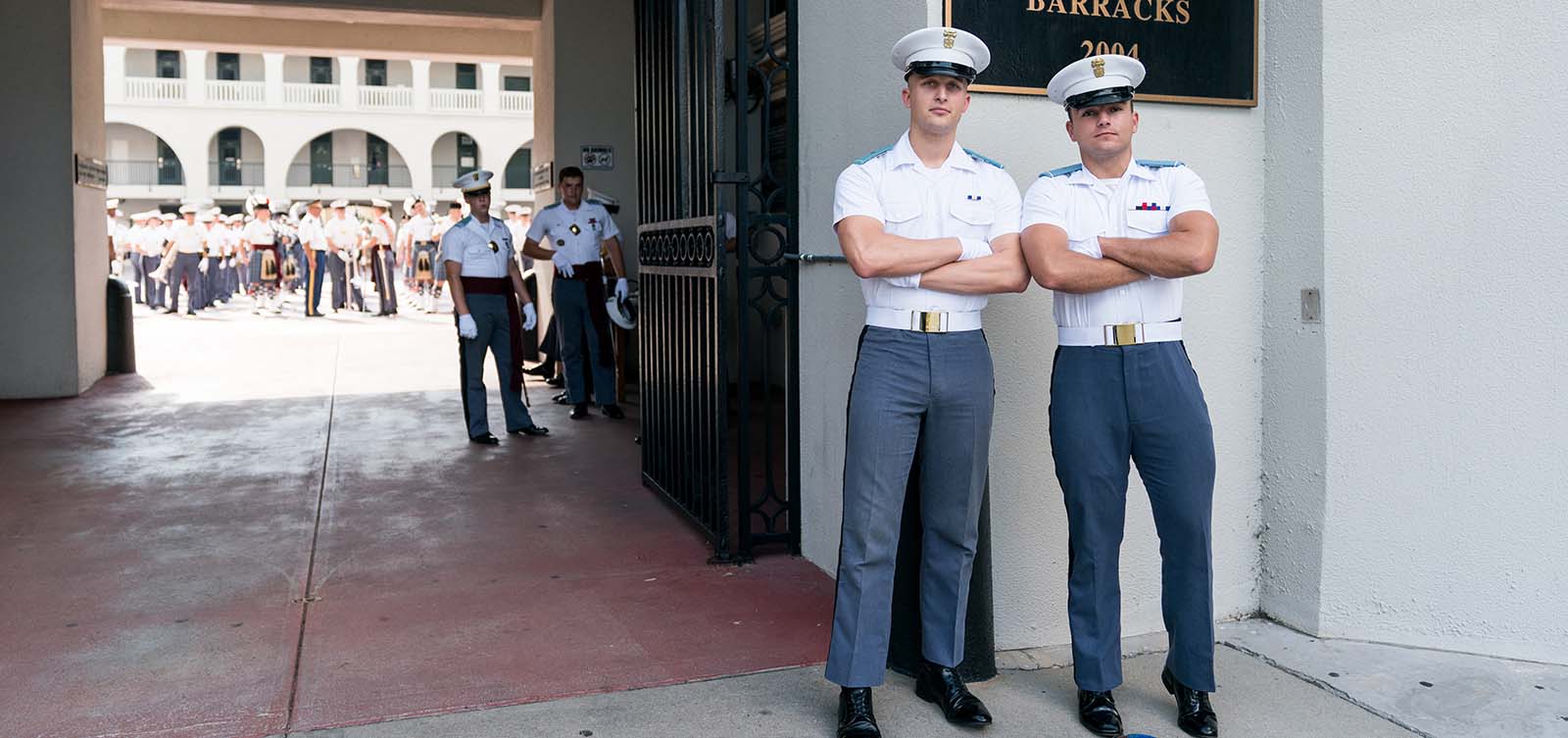 cadets in front of battalion 