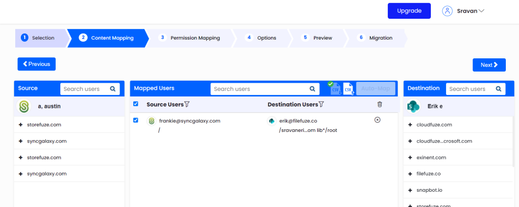 User mapping