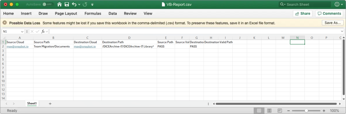 CSV mapping validation 