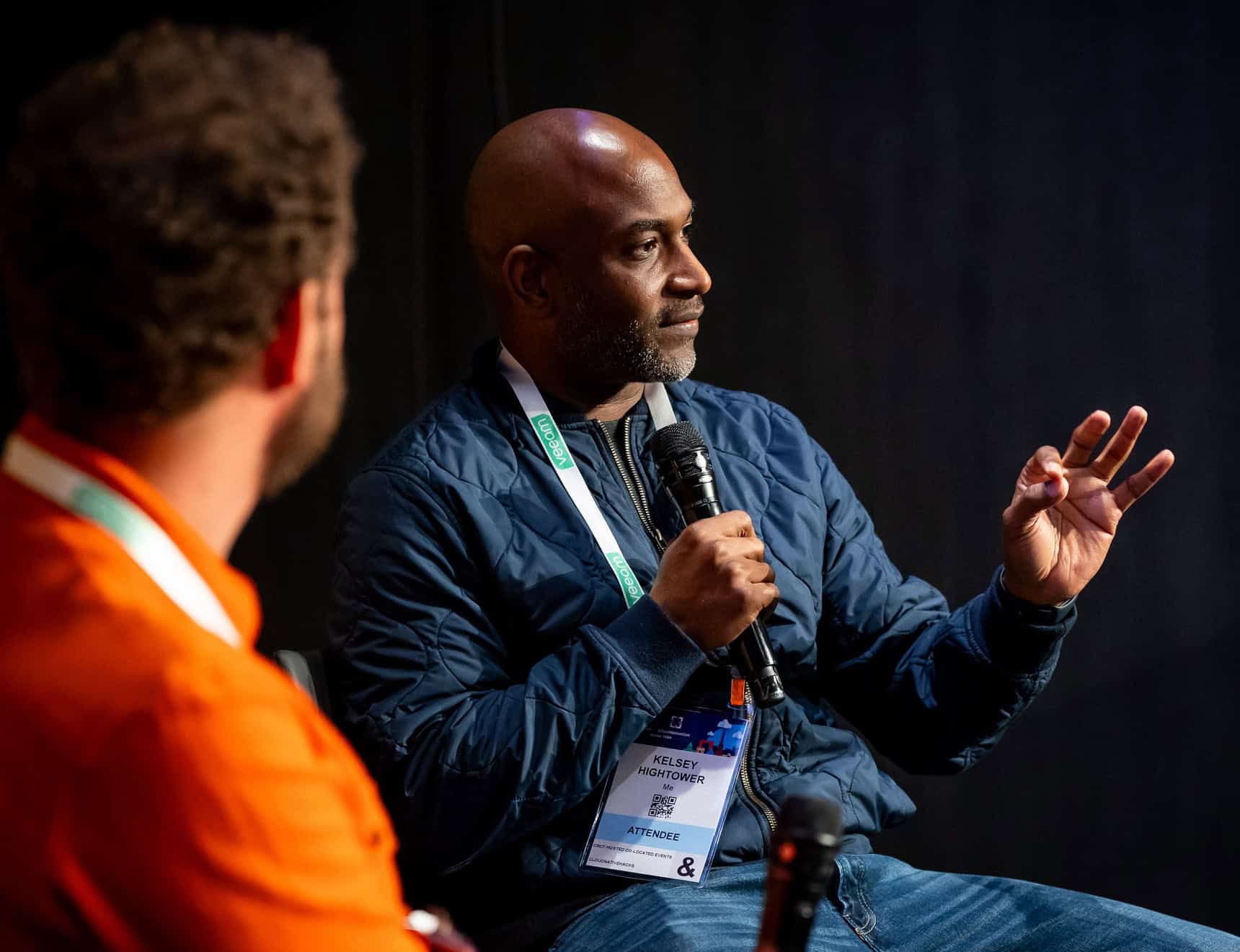 Man talking at conference