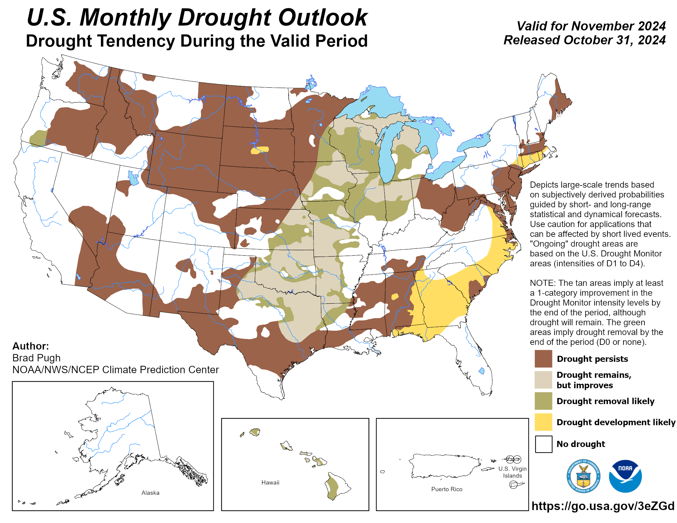 U.S. Monthly Drought Outlook