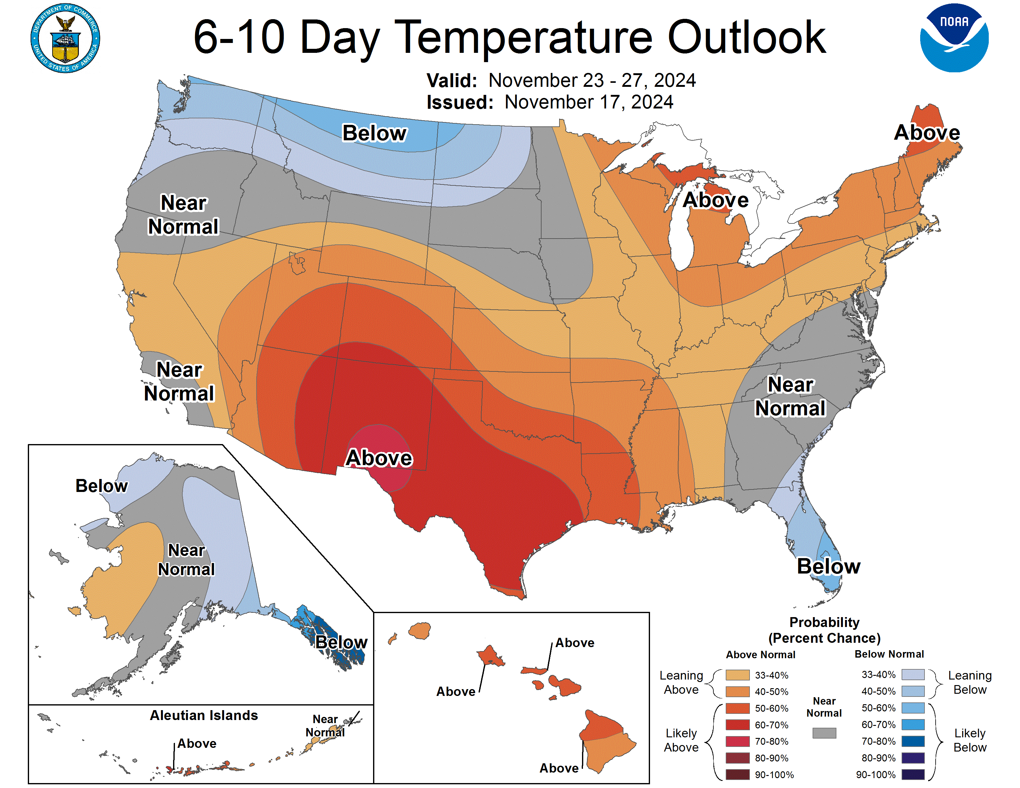 Climate Prediction Center 6 to 10 Day Temperature Outlook