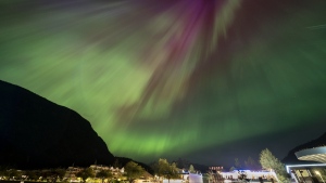 CTV News photographers and B.C. residents snapped dozens of photos of the northern lights over Metro Vancouver and elsewhere in B.C. Friday night and early Saturday morning. This photo was taken at Harrison Lake. (Andrew Pugh)
