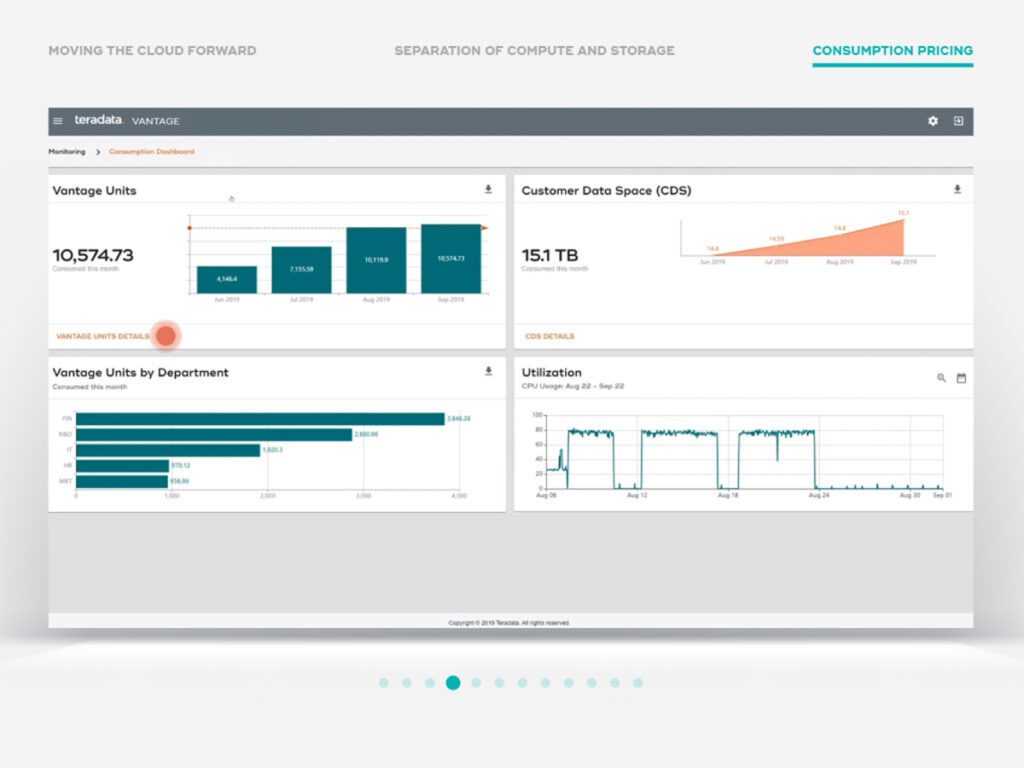 The Teradata Vantage UI.