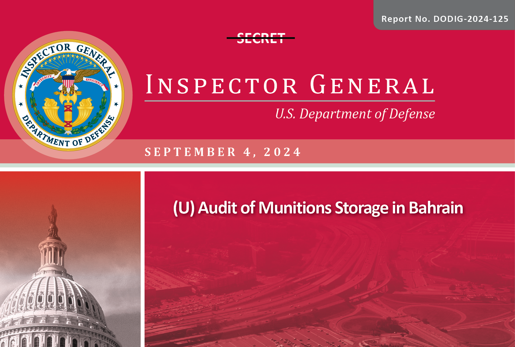 Audit of Munitions Storage in Bahrain (Report No. DODIG-2024-125)