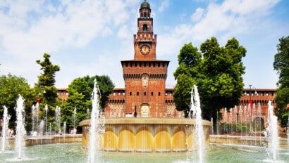 Sforza Castle in Milan, Italy