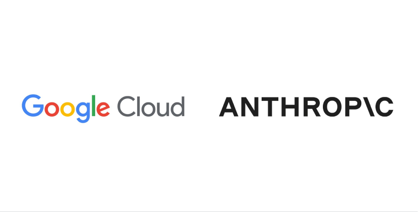 Logo di co-branding di Google Cloud e Anthropic