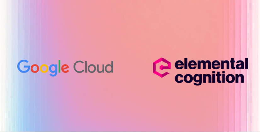 Logo di co-branding di Google Cloud ed Elemental Cognition