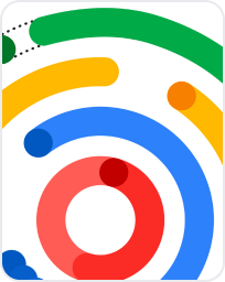 Spiral design in Google colors