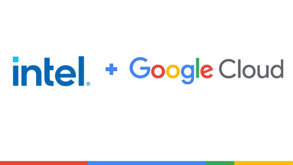 Intel and Google Cloud logos