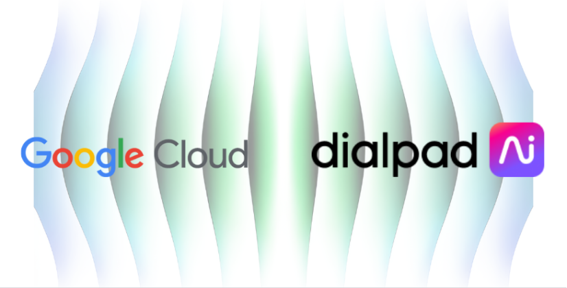 Logo di co-branding di Google Cloud e Dialpad