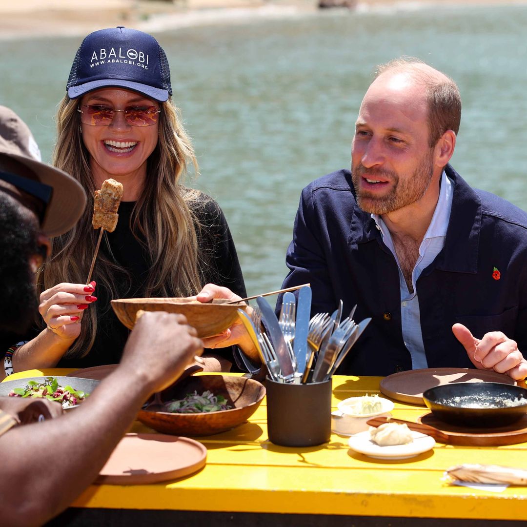 ¡El encuentro más inesperado! El príncipe William almuerza pescado fresco junto a Heidi Klum