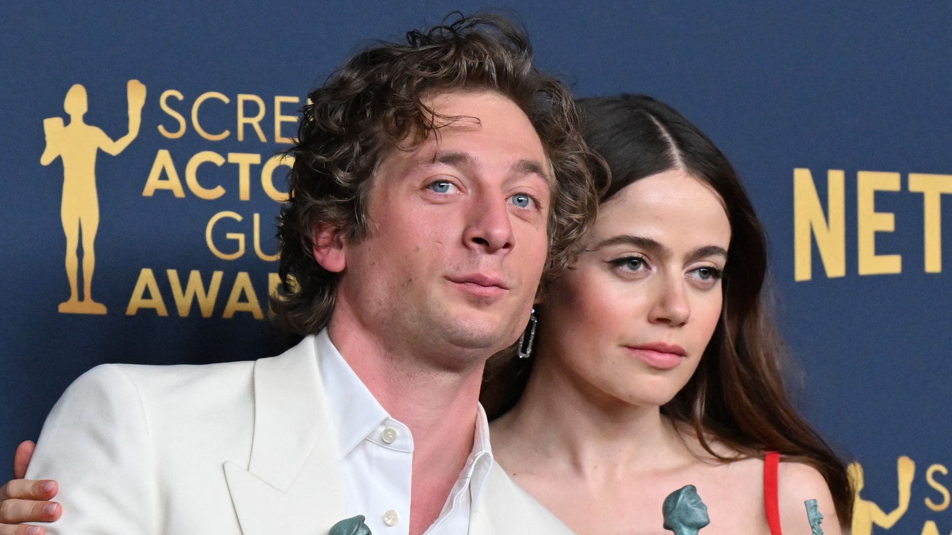 Jeremy Allen White kisses Molly Gordon ahead of Rosalía's birthday party